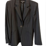 Anne Klein New York Blazer Black pin Stripe 12 Photo 0