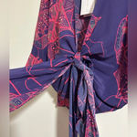 Alexis NWT  birmin 100% silk wrap tie crossover top blouse geometric print xs/s Photo 8
