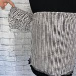 Blue Rain off shoulder stripe top w/arm sleeve black & white sz small women Photo 2