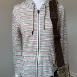 Roxy NWT Women’s Striped Hoodie Zip Up Sweatshirt Size M Surf Terry Knit Photo 0