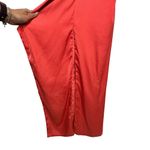 BCBG MaxAzria Ila Strapless Coral Satin Evening Dress Draped 0 Photo 2