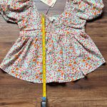 Entro Women’s Floral Puff Sleeve Boho Empire Waist Blouse Size Medium NWT Photo 6