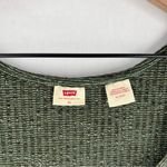 Levi's  90's Olive Green Marled Ribbed Knit‎ Scoop Neck Short Sleeve Tee Size XL Photo 1
