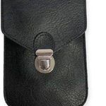 Black Faux Leather Universal Touch Screen Purse Photo 0