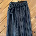 Adrienne Vittadini  wide leg striped paper bag waist tie pants Photo 2