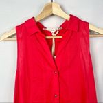Chelsea and Violet Lollipop Red Button Down Tank Top XS Photo 2