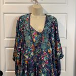 Sundance Azul Floral Dress Kimono with Slip XS Blue Photo 2