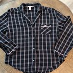 Victoria's Secret The Dreamer Black and Pink Plaid Flannel Sleep Shirt Medium Photo 6