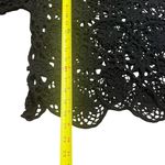 American Flirt Womens Open Knit Crochet Top Sz L Boho Hippie Festival Whimsigoth Black Size L Photo 3