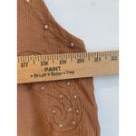 Cato  Women's Cropped Vest Open Embroidered Glitter Boho Hippie Trendy Brown XL Photo 5