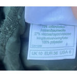 Laura Ashley VTG  Green Velvet Midi Dress XS Puff Sleeve Bow Cottage Romantic Photo 8