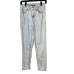 High Rise Mom Jean Wild Fable Skinny Blue Stripe Sz 2 Photo 2