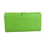 Leather Wallet Lime Green Embossed Faux Snap Closure Decorative Bee Accent Photo 7