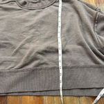 Women's LaBiz Brown Crew Neck Cropped Sweatshirt Small Photo 5