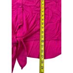 DKNY Jeans Fuchsia Tie Front Top Women Size Medium | 11-9 Photo 5