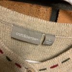 Coldwater Creek Croft & Barrow Festive Cream and Red Cardigan Sweater Photo 2