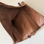 The Impeccable Pig  Faux Leather Brown Mini Skirt Photo 2