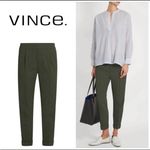 Vince  Green Pull On Drawstring Trousers Tapered Cuffed XS Olive Army Pants Photo 1