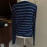Polo Vintage  Ralph Lauren Navy Blue Striped Crew Neck Sweater Photo 3
