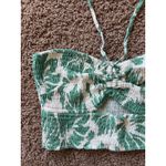 By Together  Tropical Palm Hawaiian Floral‎ Smocked Cutout Crop Top Womens Medium Photo 1