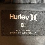 Hurley XL Black Hooded Rain Jacket Full Zip Cargo Pockets Womens Boxy Streetwear Photo 5
