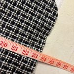 Sandro  Tweed Jacket Blazer Size Large 10-12 Black White Ribbon Detail Buttons Photo 3