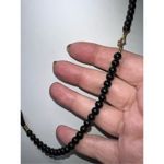 Monet Vintage Twist Bead Beaded Necklace Black Photo 4