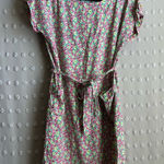 Lilly Pulitzer  Floral Belted Short Sleeve‎ Tunic Dress Sz S Pink Green Photo 0