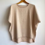 Cuyana  100% Baby Alpaca Oversized Boxy Short Sleeve Medium Weight Sweater Photo 1