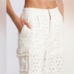 Avec Les Filles Ivory Embroidered Wide Leg Pants Photo 5