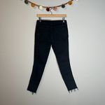 Driftwood  Jackie Braided Side Black Raw Hem Skinny Denim Jeans Photo 4