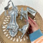 Alexandre Birman Women's Clarita Flare Block Heel Sandals Silver Size EU 40 Photo 2