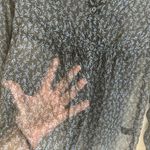 EXPRESS Floral Blue and Black Sheer Women's Top by Size XS Photo 6