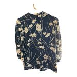 Kenar  Black and Cream Floral Kimono Photo 1