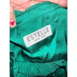 Estelle Green Satin Pleated Midi Dress Long Sleeve Smocked Waist Plus Size 1X‎ Photo 9