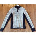 SKYR Athletic Vintage fairisle mixed media quarter sweater L Black Size L Photo 7