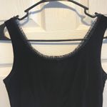 Black Velvet Tank Ruffle Trim Gothic XS Vamp Party Photo 3