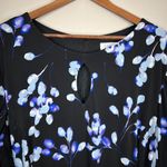 Sabrina Collective Midi Dress 4X Black Purple Floral Sheath Keyhole Long‎ Sleeve Photo 5