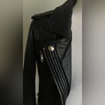 IRO  Black Leather Moto Jacket HAN lining for cold weather Photo 6