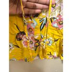 DR2 Yellow Floral Print Blouse Top Women's Size M Summer Sleeveless Size M Photo 2