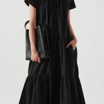 COS  Tiered Black Maxi Dress SZ:6 Photo 0