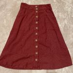 Orange Creek - Red Striped Button-down Skirt Photo 0