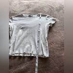 Brandy Melville  Gray Crewneck Baby Tee Women’s T-Shirt One Size GUC Photo 8