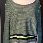 Vintage Havana Bohemian Green Striped Crewneck Sweater Photo 0