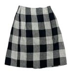 Adrienne Vittadini  Collection 100% Linen Wrap Skirt Tie Front Knee Length Plaid Photo 2