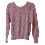 Free People Electric City Sweater Pink White Marled Scoop Long Sleeve $98 M # Photo 3