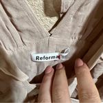 Reformation Champagne Cream Peppermint Ruffle Wrap Maxi Dress Photo 3