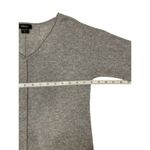 AMICI Pure Gray Grey V Neck 100% Cashmere Fringe 3/4 Dolman Sleeve Sweater SMALL Photo 3