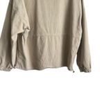 Le lis ‎ Women Top M Beige Collared 1/4 Zip Popover Corduroy Shacket Gorpcore Photo 9