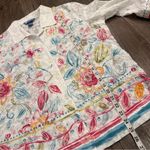 Koret Floral Blouse Shirt Button Dainty Cottagecore Coastal Embroidered Boho PL White Size undefined Photo 9